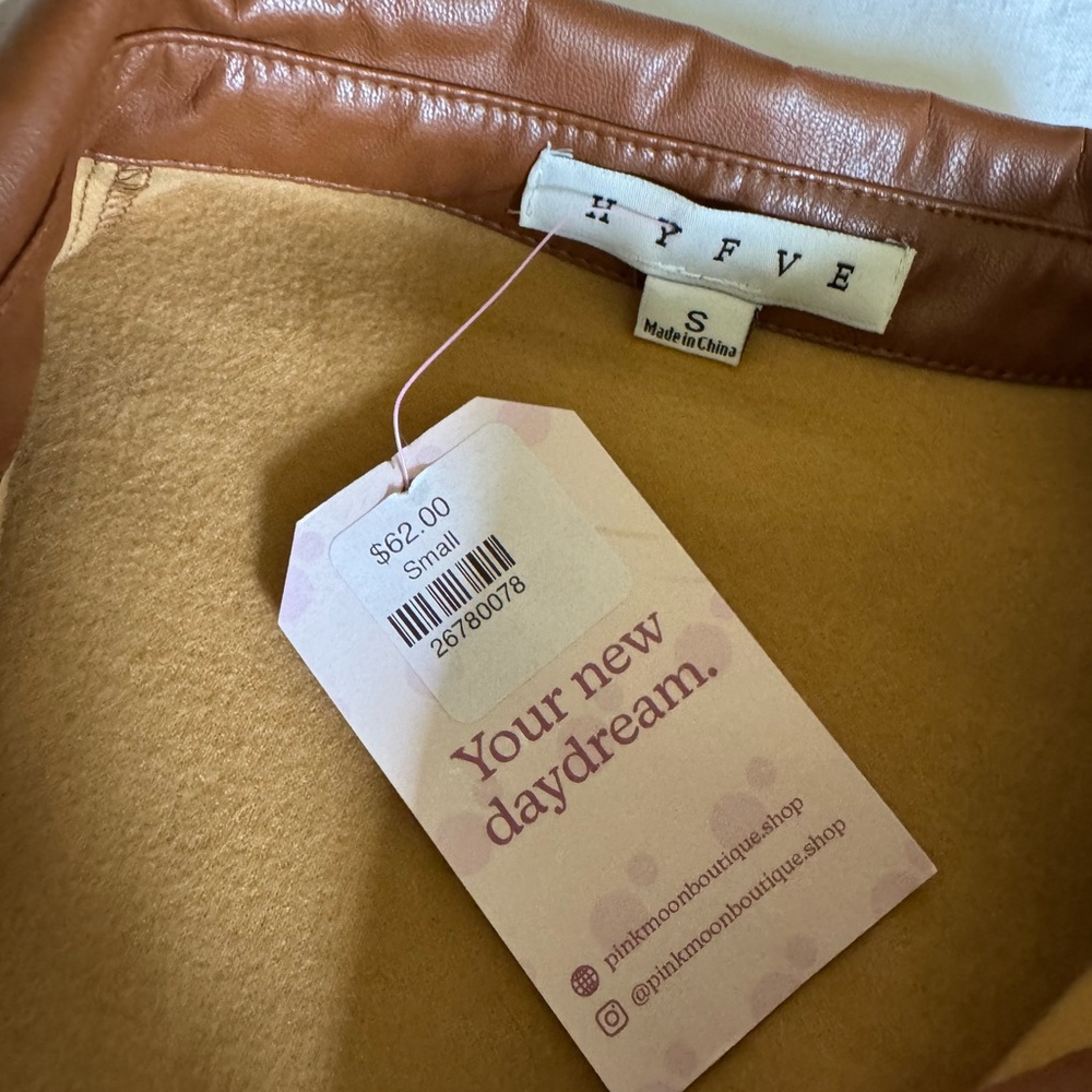 **NWT** Faux Leather Oversized Jacket